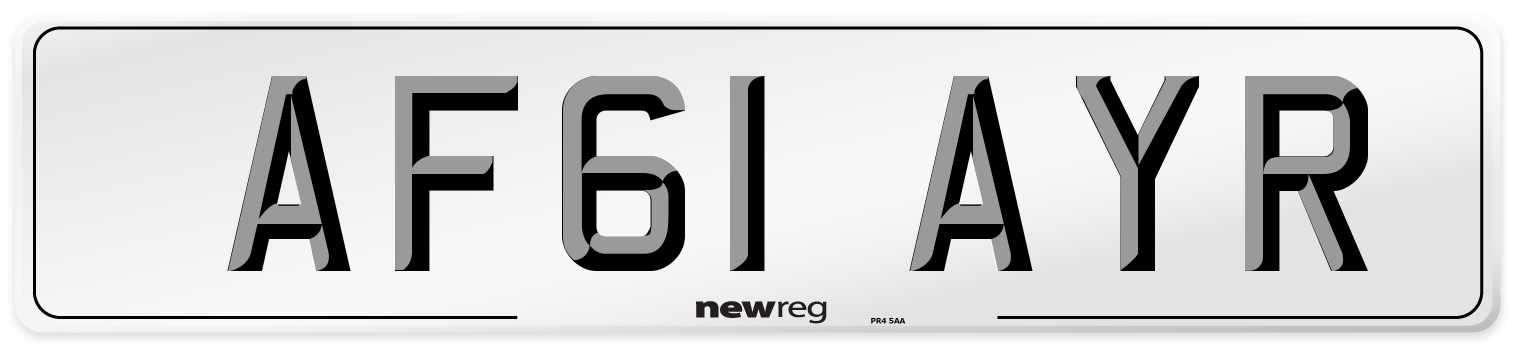 AF61 AYR Number Plate from New Reg